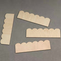 Miniature wooden roof tiles for dollhouse DIY projects, part of Everything Baby building toys for kids and crafting accessories.