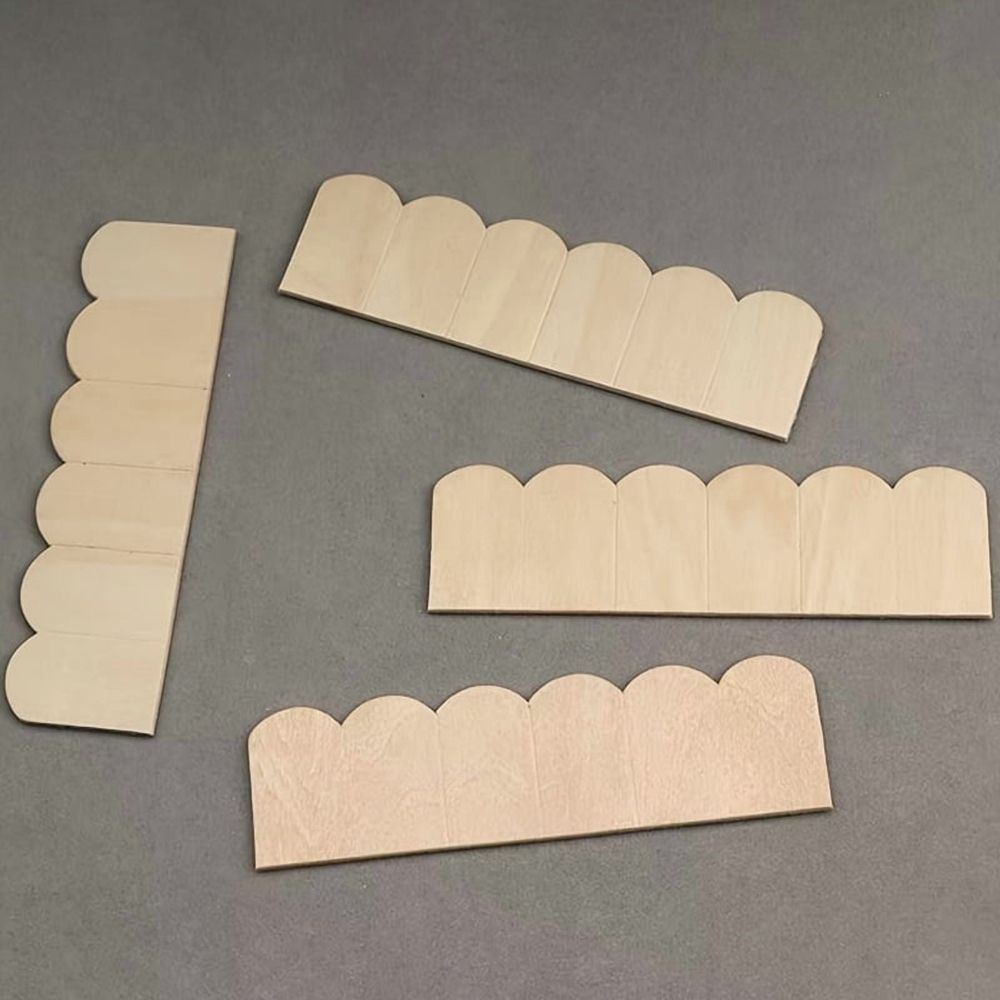 Miniature wooden roof tiles for dollhouse DIY projects, part of Everything Baby building toys for kids and crafting accessories.