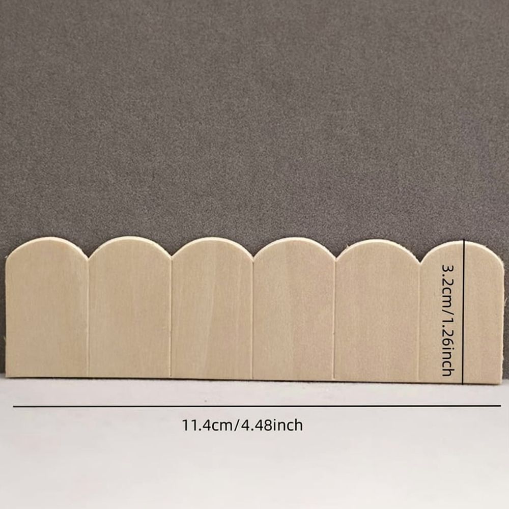 Set of 24 miniature wooden roof tiles for dollhouse DIY projects, perfect for kids' building toys and craft accessories.