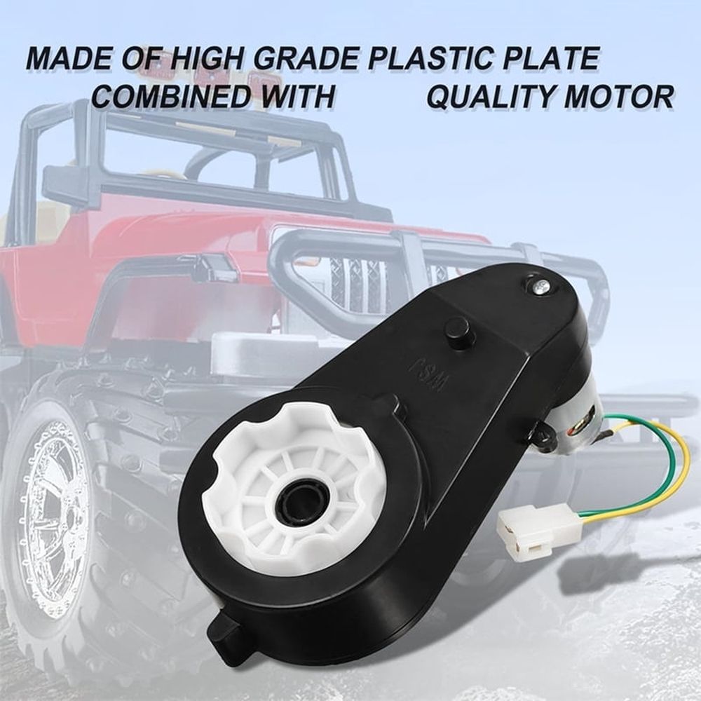 RS555 2-pack 24V replacement motors for kids ride-on toys, showing compact electric motors with wiring and connectors.