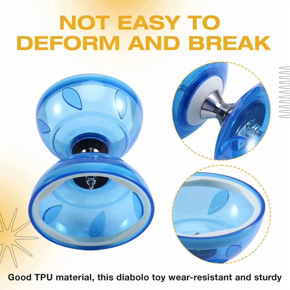 Double-head diabolo toy from Everything Baby, outdoor outdoor play equipment for kids and elderly, with colorful design and handles.