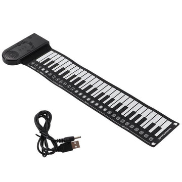 Foldable 49-key electronic keyboard piano roll-up toy for kids from Everything Baby, ideal for beginners and musical play.