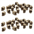 Set of 40 realistic skulls for Halloween table decor, featuring detailed human head skeletons, suitable for spooky outdoor play.