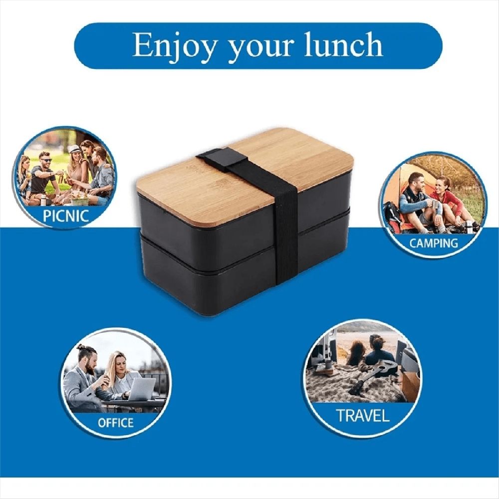 Stackable lunch box with thermal bag for office or students, designed for kids, featuring microwave-safe containers by Everything Baby.