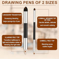 Six artist blending sponge pens with double-headed foam tips, ideal for drawing and sketching in art and kids' toy sets.