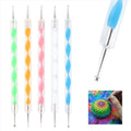 Set of 16 mandala dotting tools for painting rocks, featuring ball stylus and clay sculpting carving tools for art and craft projects.
