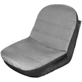 Waterproof lawn mower seat cover made of 600D Oxford cloth with pocket, fits 12.5-14 inch tractor seats without armrest.