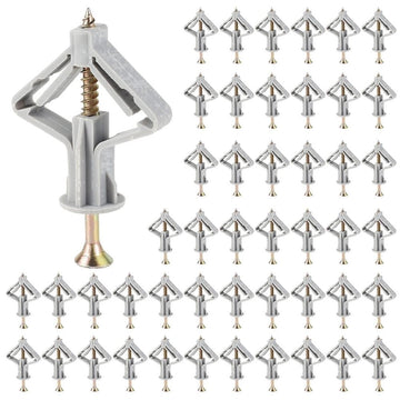 Heavy duty drywall anchors with screws from Everything Baby, for wall mounting and building projects on drywall and hollow walls.