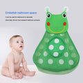Kids bath toy organizer by Everything Baby with mesh bag, suction cups, and frog design for secure, multiple-use storage in the bath.