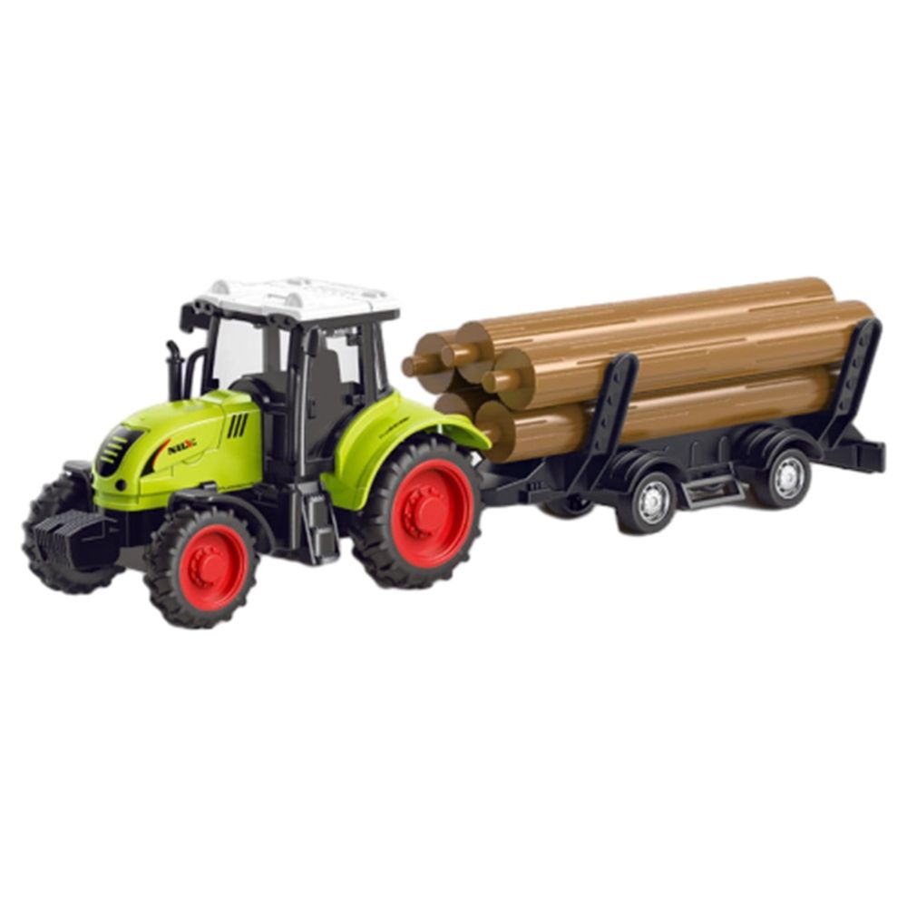 Friction-powered farmer tractor toy by Everything Baby, small farm construction vehicle for kids, suitable for indoor and outdoor play.