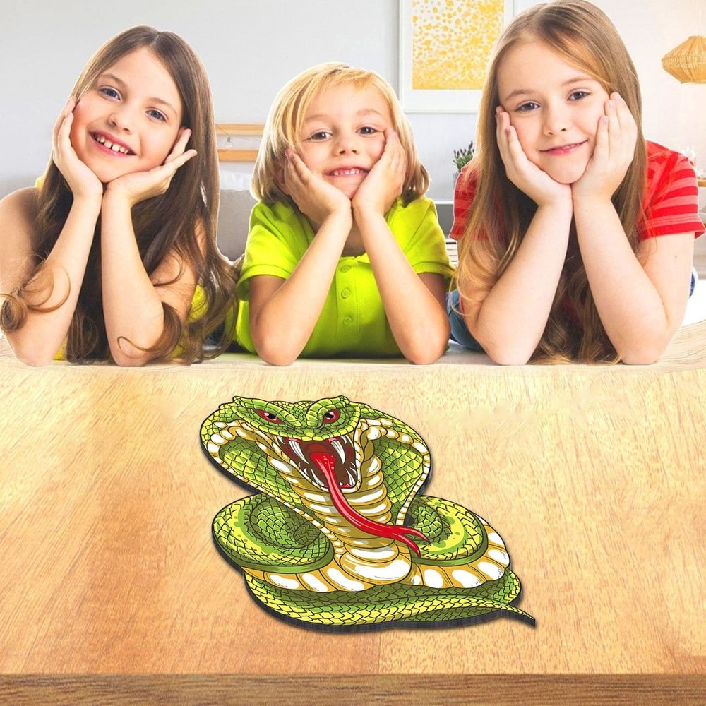 Wooden snake-shaped puzzle toy from Everything Baby, perfect for outdoor and indoor holiday play and educational fun.