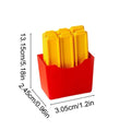 French fry shape silicone ice mold with magnetic storage box, food-grade flexible ice tray for cocktails, drinks, and home bar use
