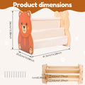 Double-sided kids bookshelf by Everything Baby with low height design, ideal for nursery, playroom, or bedroom storage.