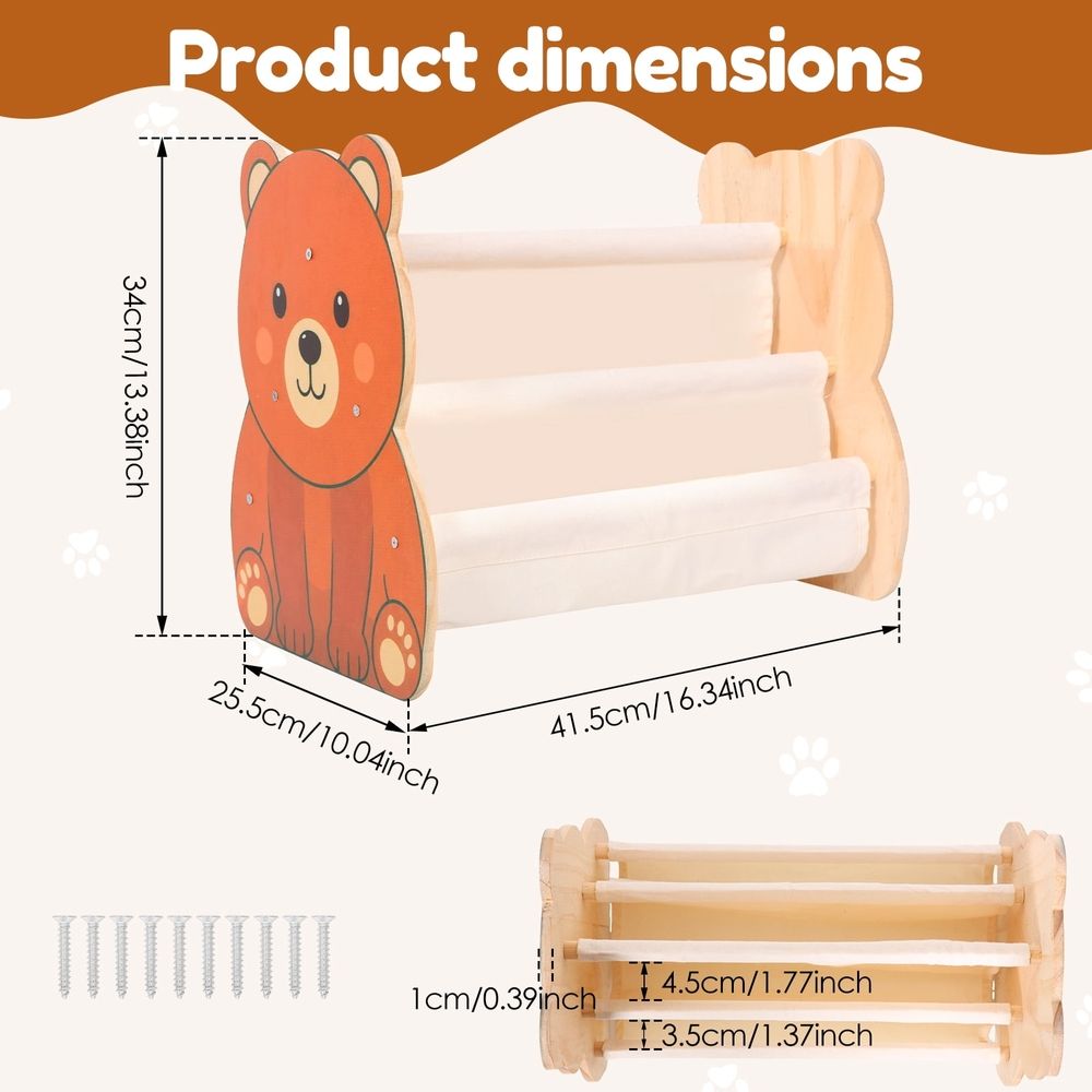 Double-sided kids bookshelf by Everything Baby with low height design, ideal for nursery, playroom, or bedroom storage.