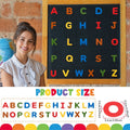 26-piece wooden fridge magnets set with colorful letters, waterproof, flexible, easy to wipe, suitable for toddlers and kids' building toys.