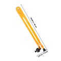Orange plastic carpenter compass for kids, adjustable drawing tool for math and art projects in educational toy setting.