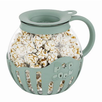 Popcorn Maker Microwave Snack Popcorn Air Poppers 2.25 Quart Popcorn Bowl Borosilicate Kitchen Acces Green Glass