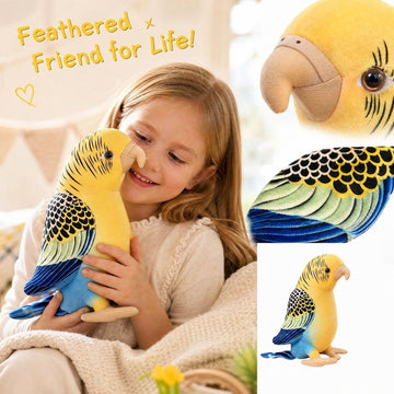 Parrot Plush Toy Soft Stuffed Animal Bird Doll High Quality Cotton Short Plush for Room Decor Halloween Christmas Party Gift