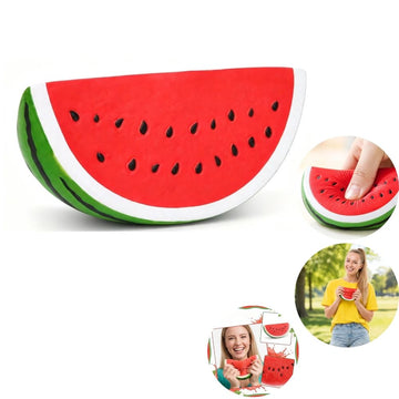 Watermelon Squishies Stress Balls (1 Pack) Stretchy Fruit Stress Squeeze Toys for Teens and Adults, Squish Sugar Ball Squishies Toys, Ideal for Relax, Focus, Christmas Decoration_1pc