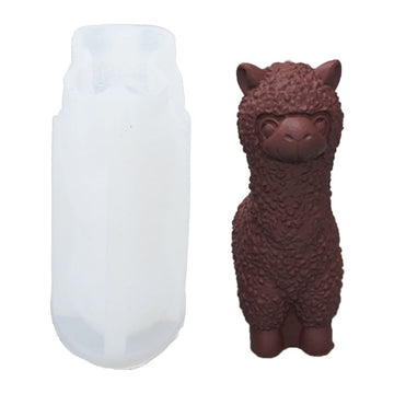 3D Alpacas Silicone Mold Plaster Scented Candle Resin Molds Aromatherapys Epoxy Casting Molds Animal Decoration