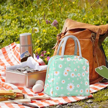Insulated Lunch Tote Bag with Front Pocket - Thermal Reusable Lunchbox for Men/Women Office & Picnic Use,Insulated Lunch Box Bag,Women's Lunch Tote,Men's Work Picnic Bag
