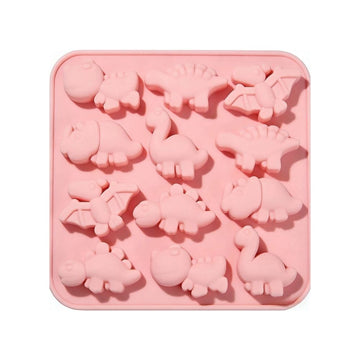 Dinosaur Shaped Silicone Ice Cube Tray Pink Fun Mold For Cocktails Beverages Homemade Jelly Chocolate Freezer Use