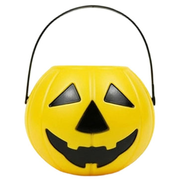 Hand‑held Halloween Pumpkin Candy Bucket Portable Trick Or Treat Pail With Handle For Holiday Party Favors Harvest Home Tabletop Decor