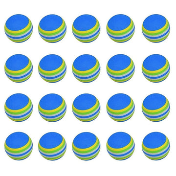 20 Pack Rainbow Cat Toy Balls - 1.38" Soft EVA Foam Balls for Kittens & Small Dogs - Non-Toxic Interactive Indoor Chase Toys, Quiet Sponge Balls for Play & Training (Multi-Color)