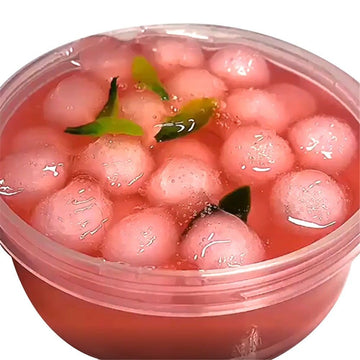 Premade Peach Pink Jelly Cube Glimmer Crunchy Crystal Slime, Sensory and Tactile Stimulation, Stress Relief, Party Favors,Pink Peach Bowl Crystal Squishies Toy