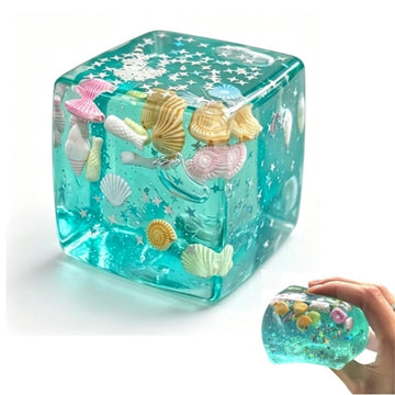 Ice Cube Toys Slow Rising Stress Cube Dough Stress Balls Soft Squeeze Toy Pull Stretch Classroom Prizes Party Favors Toys Anxiety Stress Sensory Gifts
