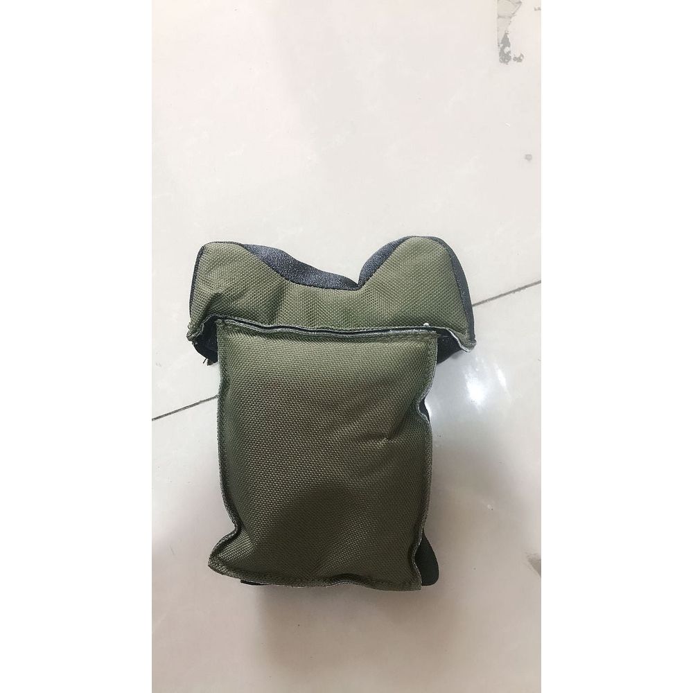 Pre-filled outdoor shooting rest bags with sand, designed for stable support during hunting or shooting activities.
