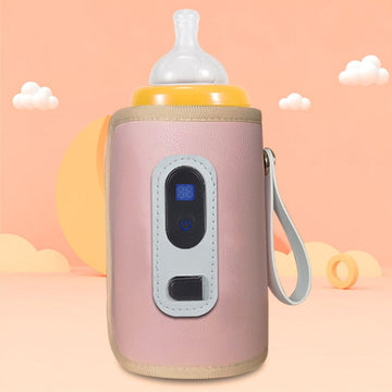 Baby Milk Heat Portable USB Baby Milk Bottle Warmer 5 Speeds Digital Display Heat Keeper Milk Breastmilk Water