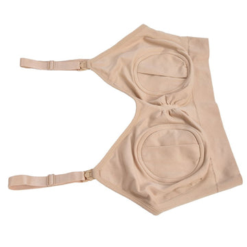 Hands Free Pumping Bra, Lightweight Breast Feeding Bra for Women Nursing for Breastfeeding Mother Skin Color XL