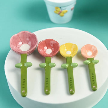 Kitchen Ceramic Cute Spoon Spoon Kitchen Ceramic Cute Spoon Baking Scale Measuring Spoon with Base