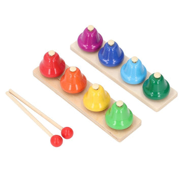 Music Bells Percussion Instrument Toy Bell Percussion Instrument Toy, Percussion Instrument Toy Bell Metal Bells with Wooden Mallets for Toddlers