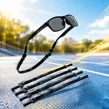 4 Pcs Kids Glasses Straps Adjustable Glasses Strap Sports Sunglasses Eyeglasses Holder Straps for Toddler and Kids-Eyewear Retainers for Boys and Girls Age 3-12 Years (Black)
