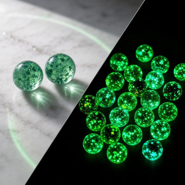 40 Pcs Marbles Glow in The Dark, 0.47inch Marbles Bulk Luminous Colorful Glass Marbles Marble Games DIY Home Decoration Treat Bags Gifts