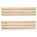Two wooden domino holder trays with three rows each for organizing tiles during Mexican Train or Mahjong games.