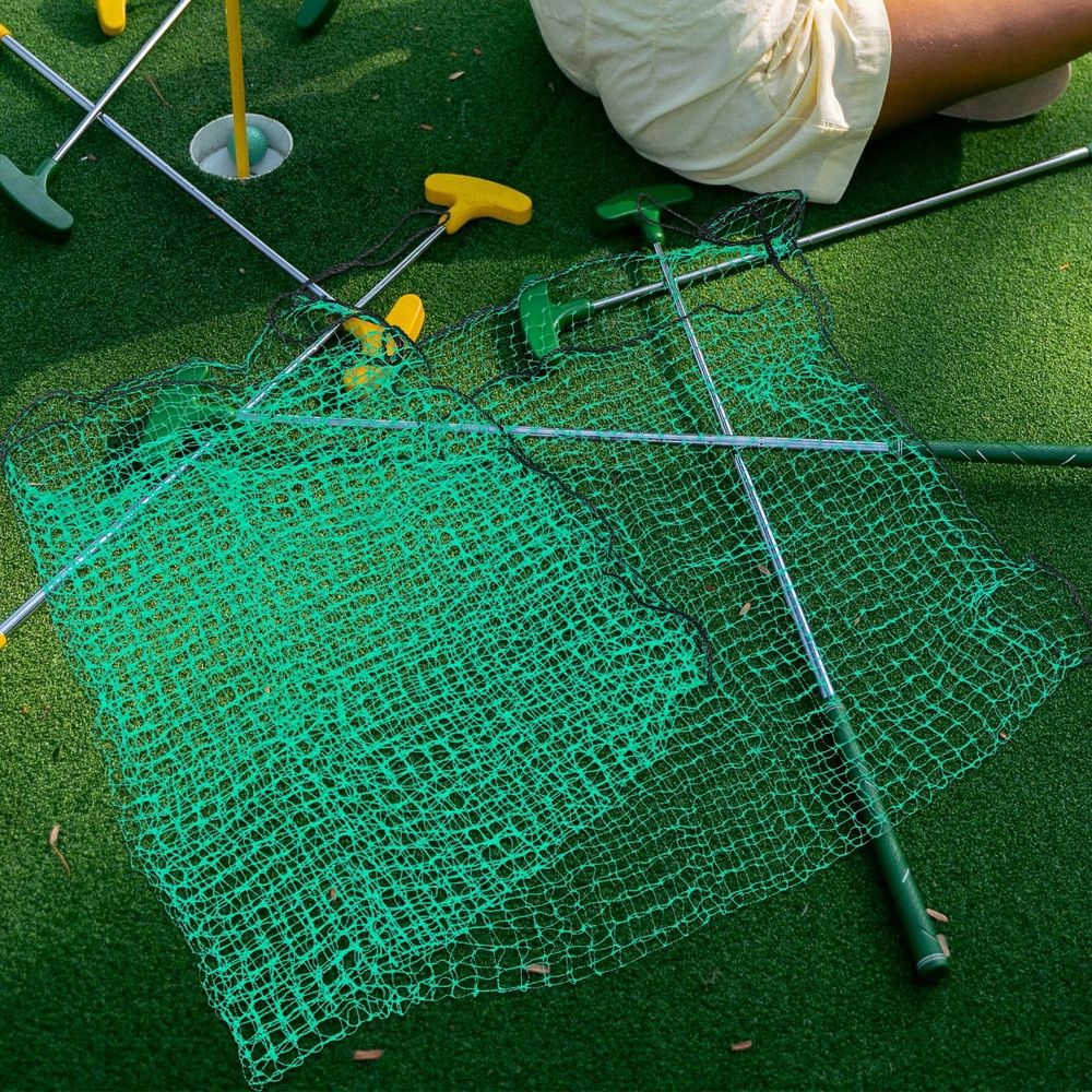 Durable heavy-duty backyard golf net replacement for indoor and outdoor play, designed for kids' outdoor sports fun.