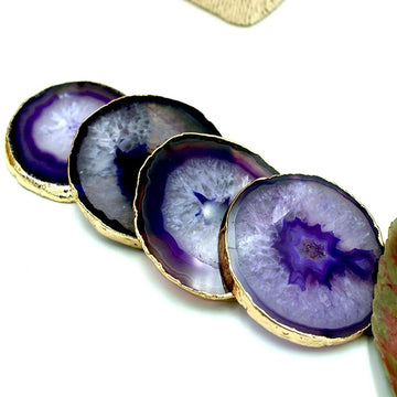 Agate geode slice for home decoration, healing crystals, irregular shape, 6-8 cm, single piece, natural stone from Everything Baby.