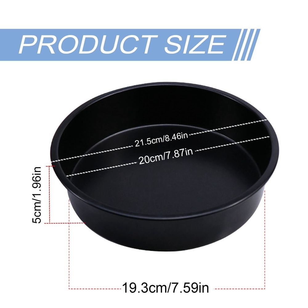 Nonstick 8-inch round cake mold from Everything Baby, ideal for baking and pretend play with kids in a toy baking set.