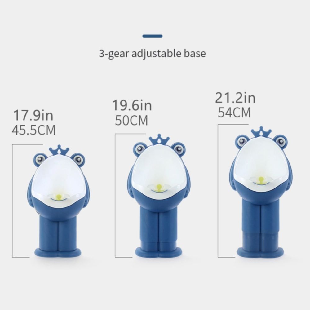 Dark blue baby urinating standing wall-mounted urinal for boys, suitable for potty training ages 1 to 6 years, from Everything Baby.