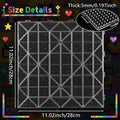 Clear 11x11 inch fuse bead pegboard by Everything Baby, large square plastic bead board for kids' craft and DIY projects.