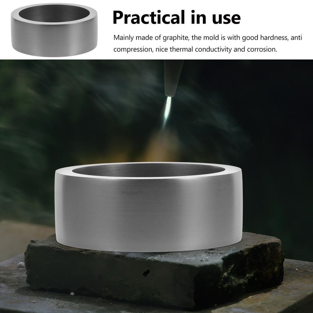 Black graphite round ingot mold for metal smelting, high performance, suitable for outdoor play equipment and DIY projects.