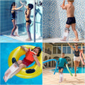 Waterproof cast cover for kids' shower leg, reusable watertight protector for post-surgery wounds and dressings.