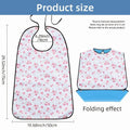 Three reusable adult bibs for elderly men and women, with crumb catchers, designed for nursing and feeding by Everything Baby.