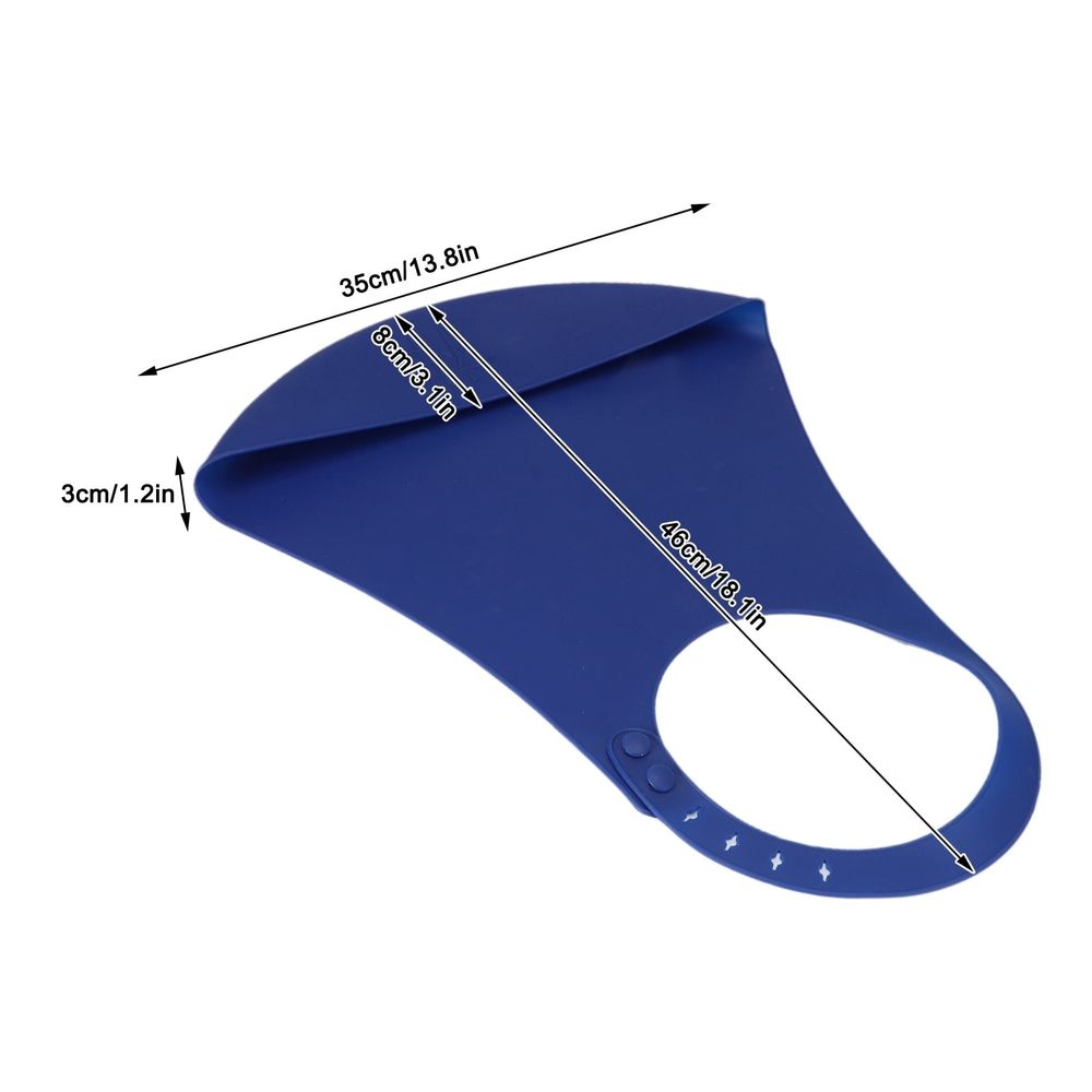 Adult silicone waterproof bib with adjustable pocket, designed for elderly and disabled, featuring a soft, flexible, easy-to-clean material.