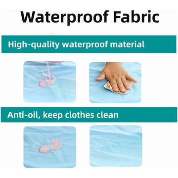 2Pcs Adult Bibs for Elderly, Men, Women,Reusable Waterproof Mealtime Clothing Protector with Crumb Catcher, Adult Bibs for Eating