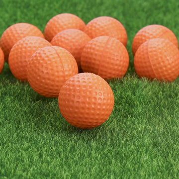 12Pcs Orange Practice Balls Durable Flexible Golf Training Balls for Indoor Outdoor Use