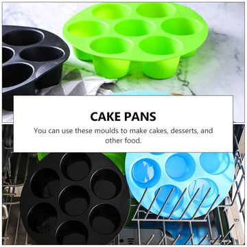 Silicone Baking Moulds Assorted Color 7 Holes Design Home Use 2Pcs